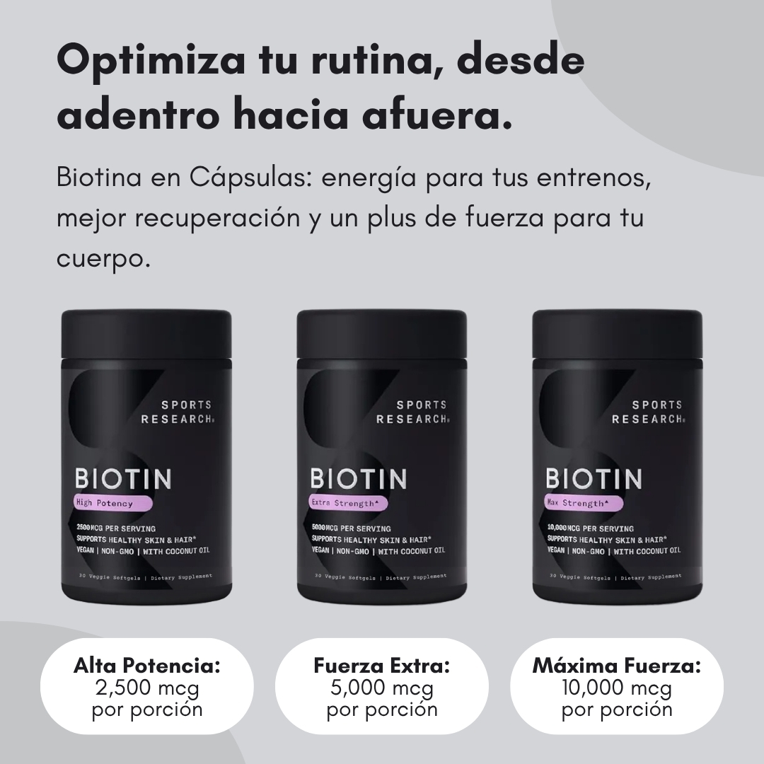 Miniatura 4 de SUPLEMENTO DE BIOTINA SPORTS RESEARCH